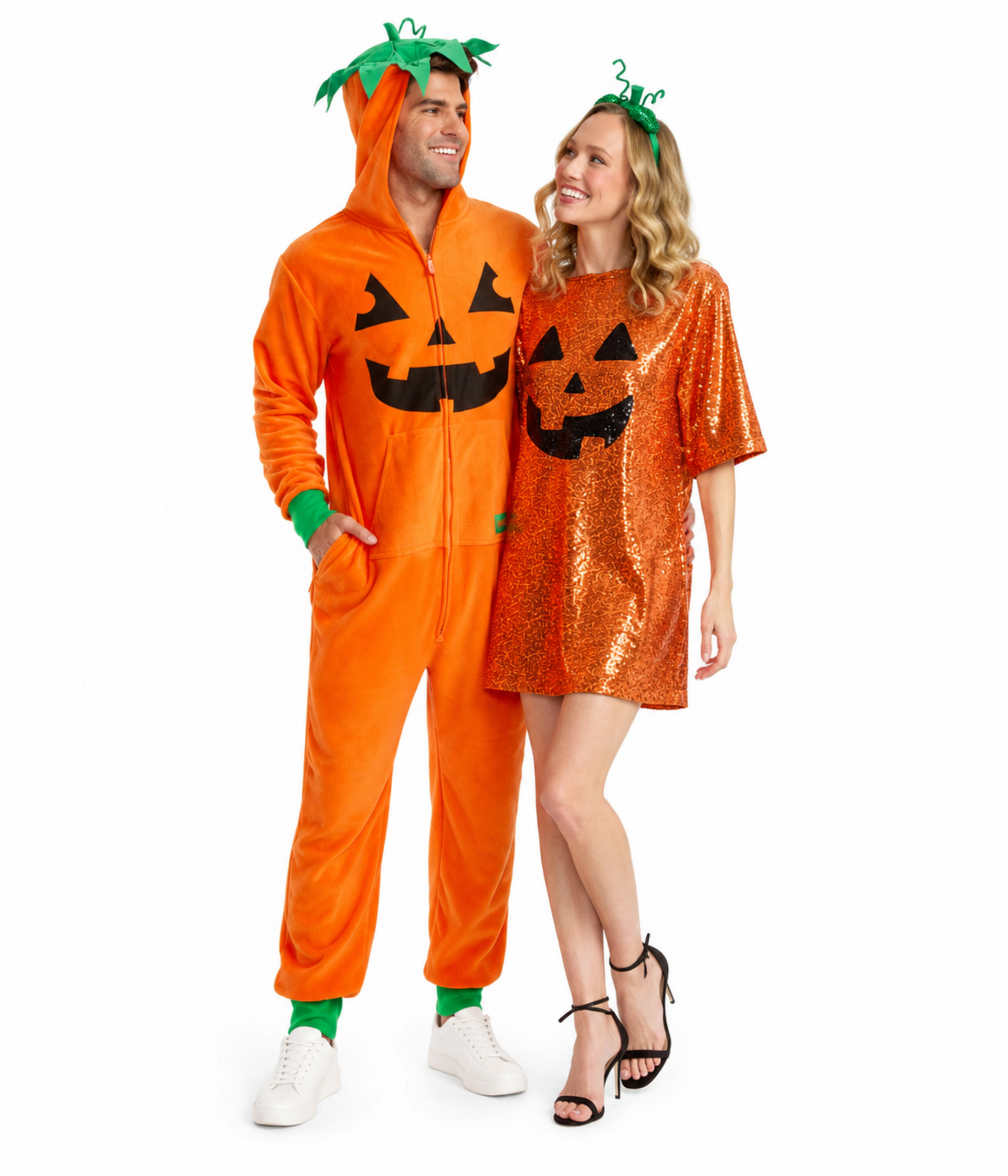 Matching Pumpkin Couples Costume