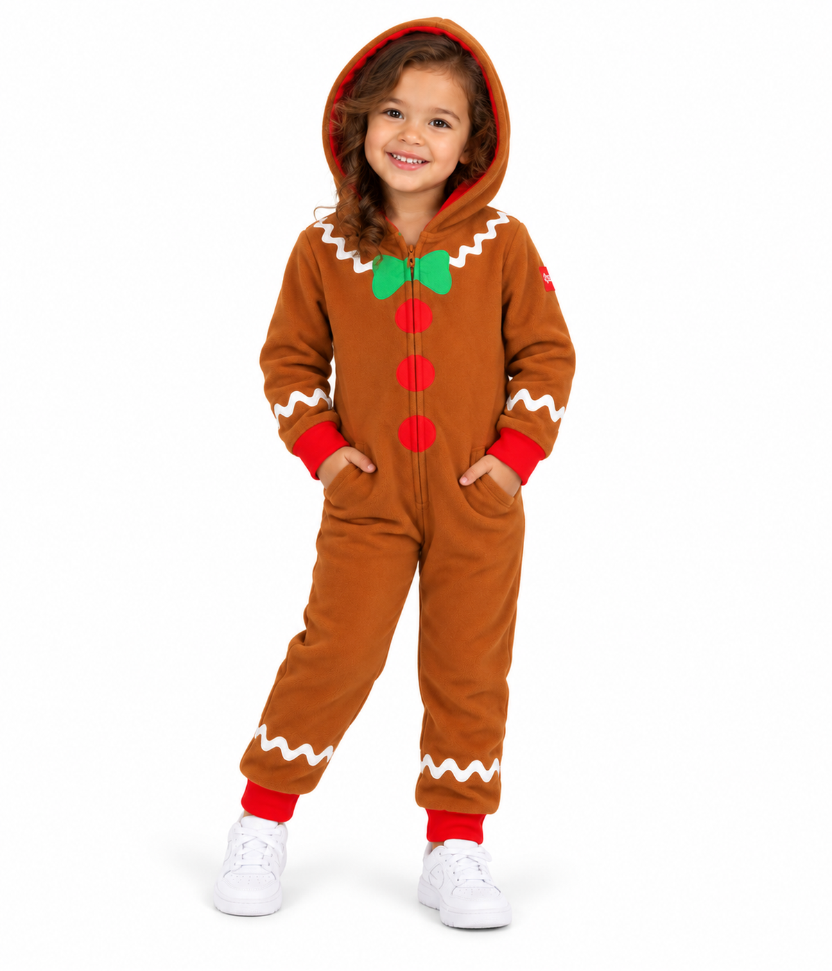 Toddler Girl's Gingerbread Jumpsuit
