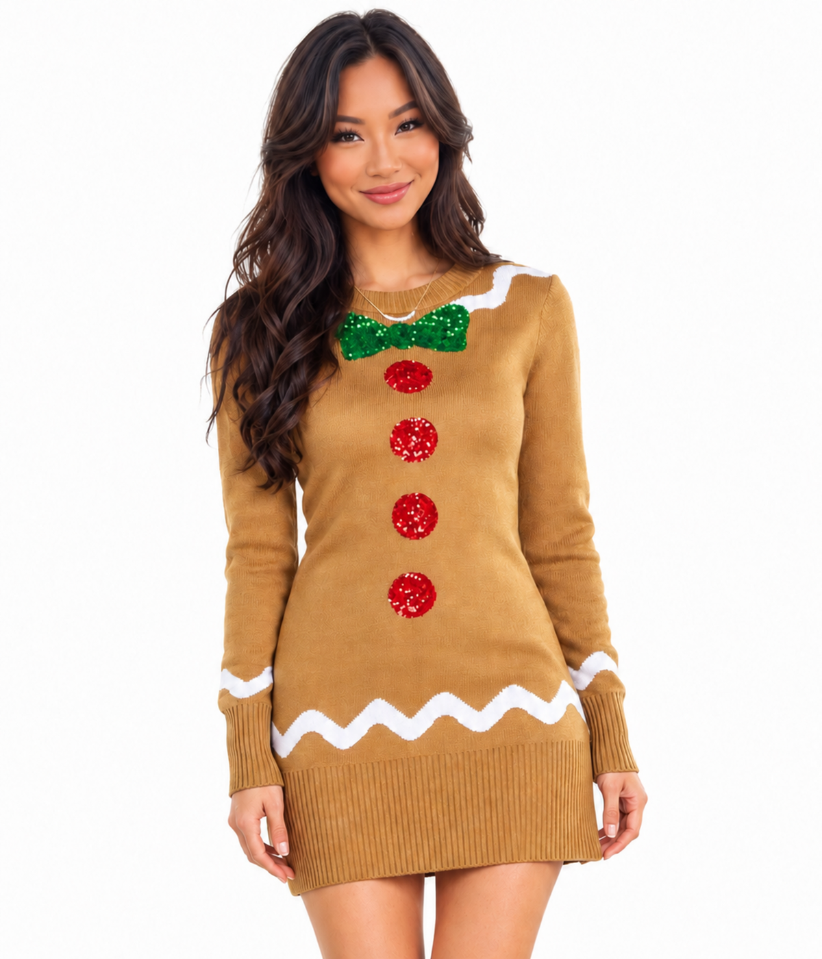 Women's Gingerbread Sweater Dress