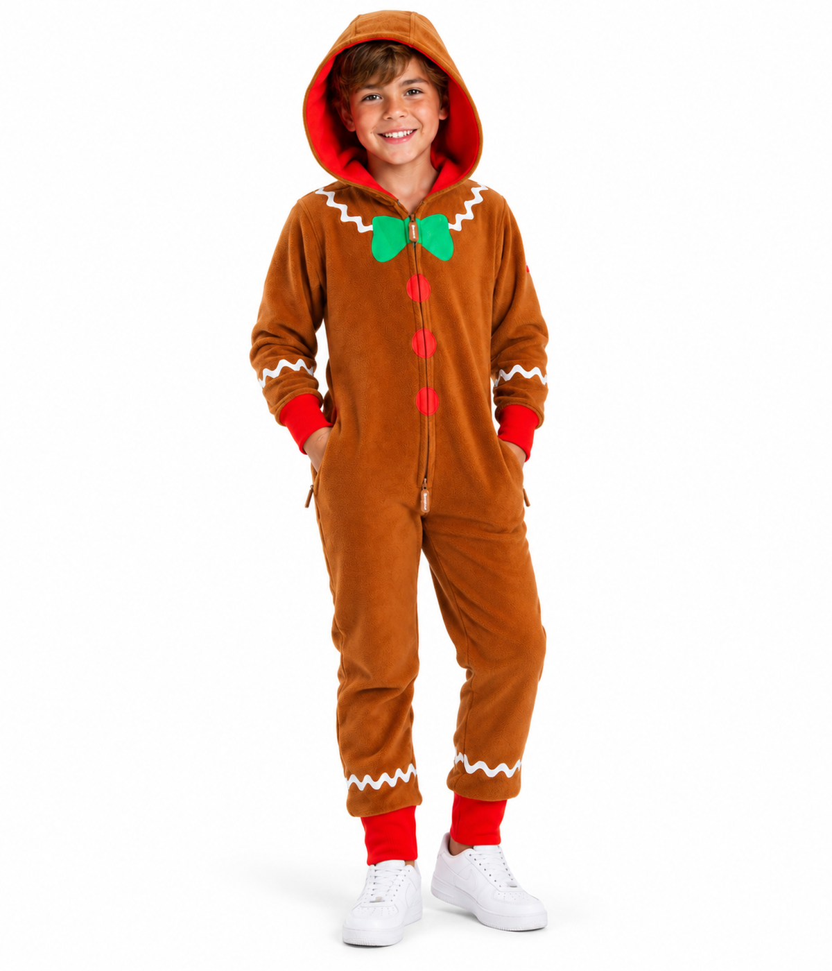Boy's Gingerbread Jumpsuit