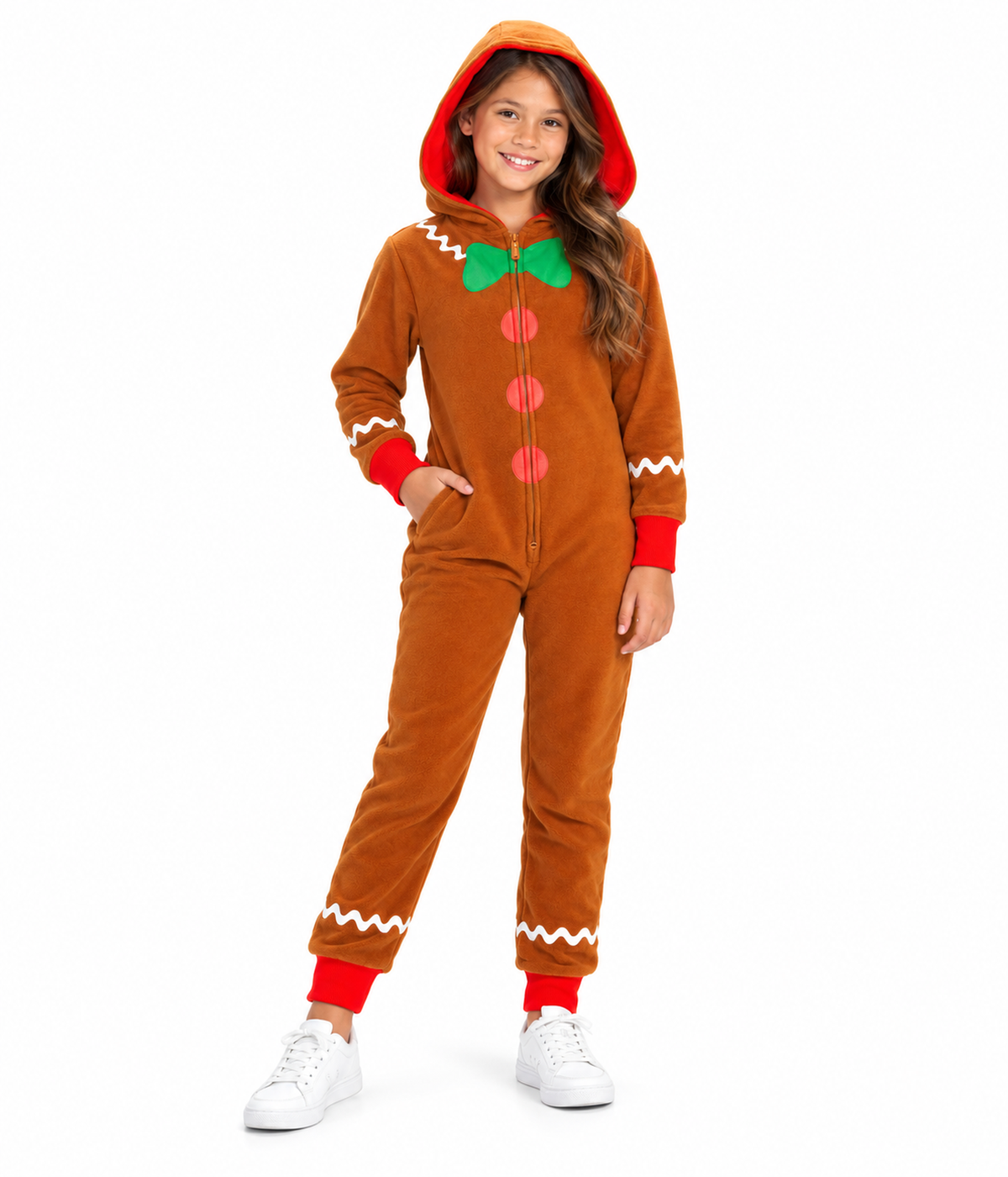 Girl's Gingerbread Jumpsuit