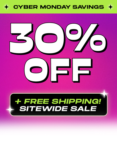 cyber Monday savings - 30% off + free shipping! site wide sale