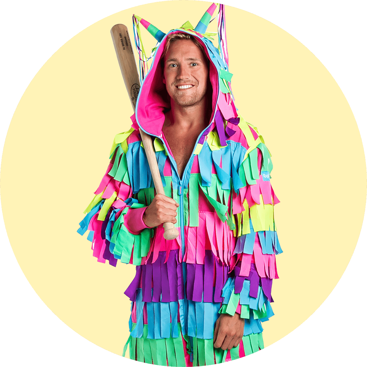 shop mens costumes - image of model wearing mens pinata costume