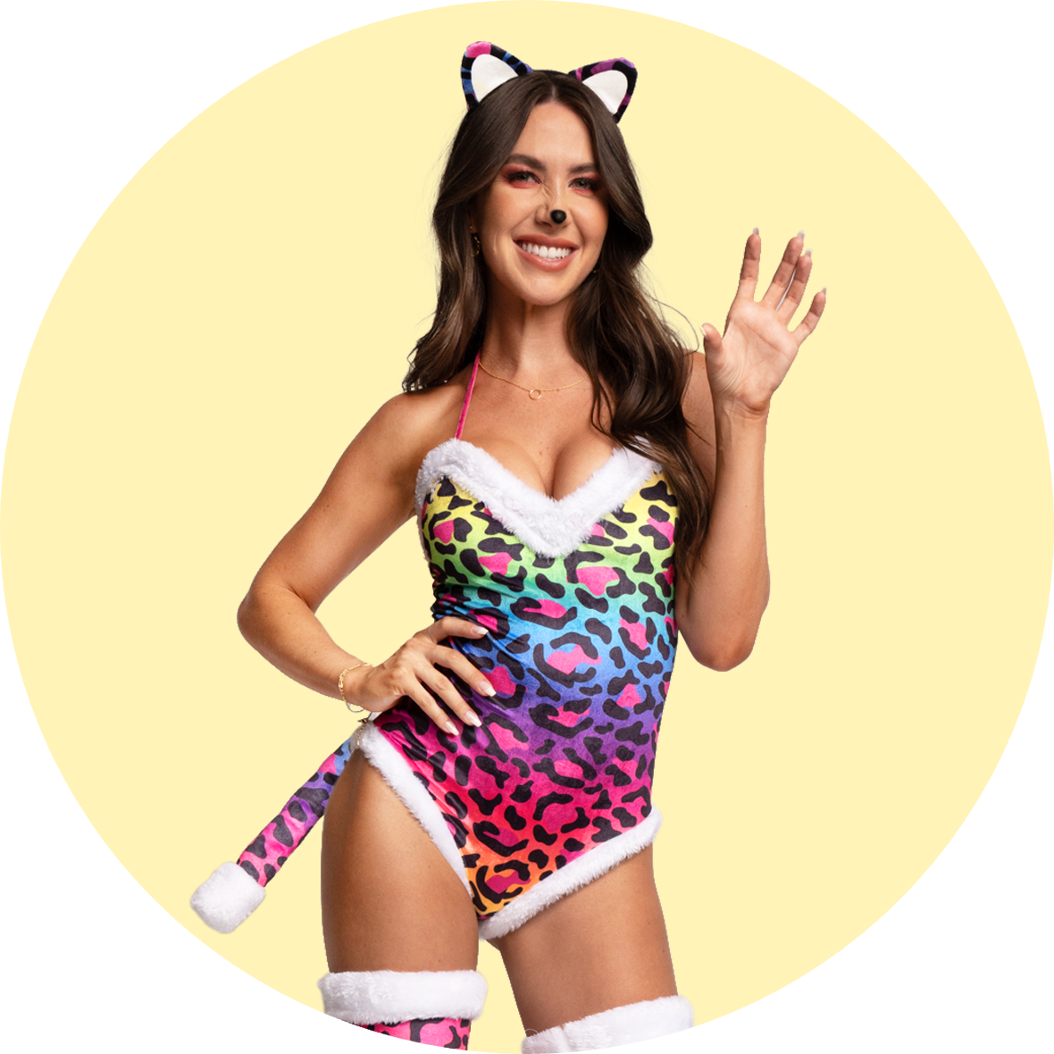shop sexy costumes - image of model wearing women's sexy leopard costume