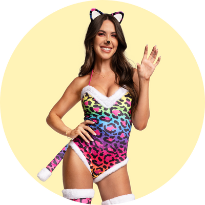 shop sexy costumes - image of model wearing women's sexy leopard costume