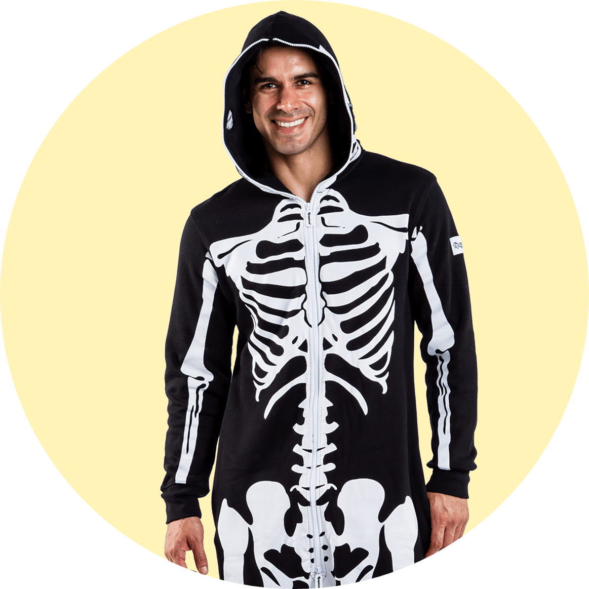 shop skeleton costumes - image of model wearing men's skeleton costume