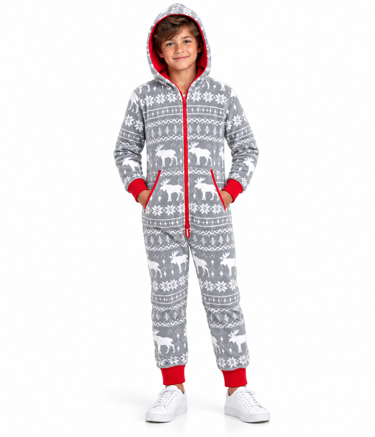 Boy's Grey Moose Jumpsuit