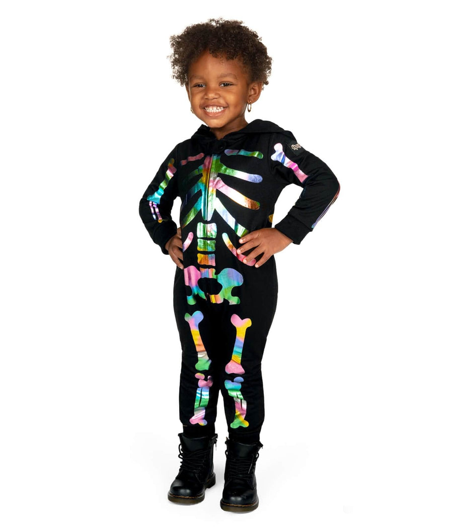 Toddler Girl's Iridescent Skeleton Costume