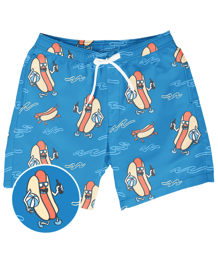 Hot Dog Diver Stretch Swim Trunks Primary Image