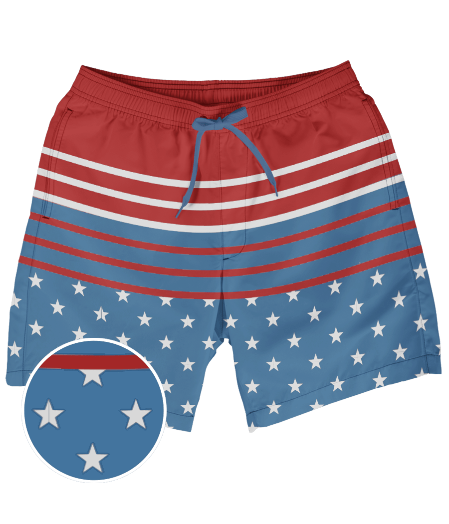 Freedom's Calling Stretch Swim Trunks