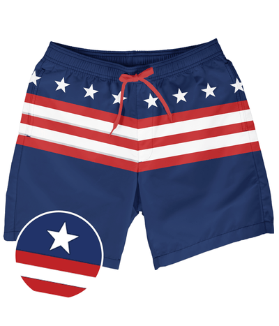 Patriotic 2025 swim shorts