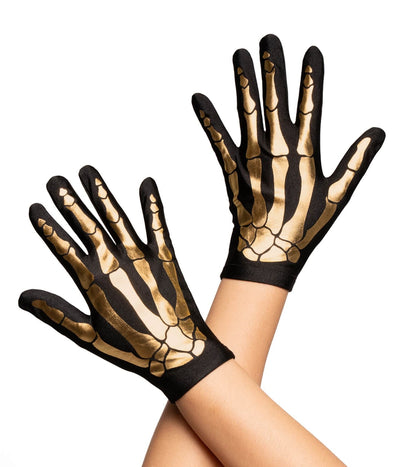 Gold Skeleton Gloves Primary Image