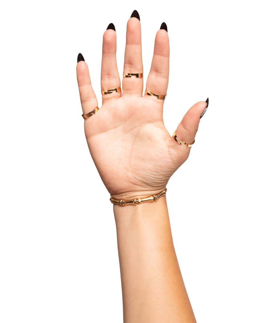 Gold Skeleton Finger Bracelet Image 2