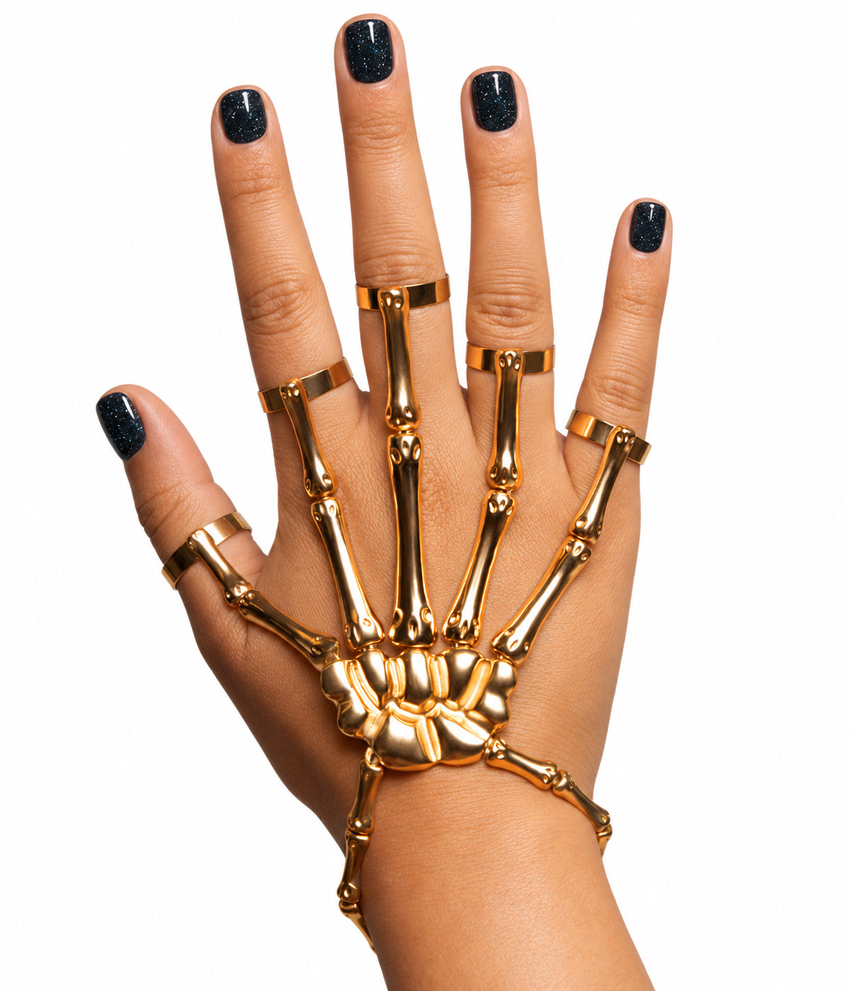 Gold Skeleton Finger Bracelet