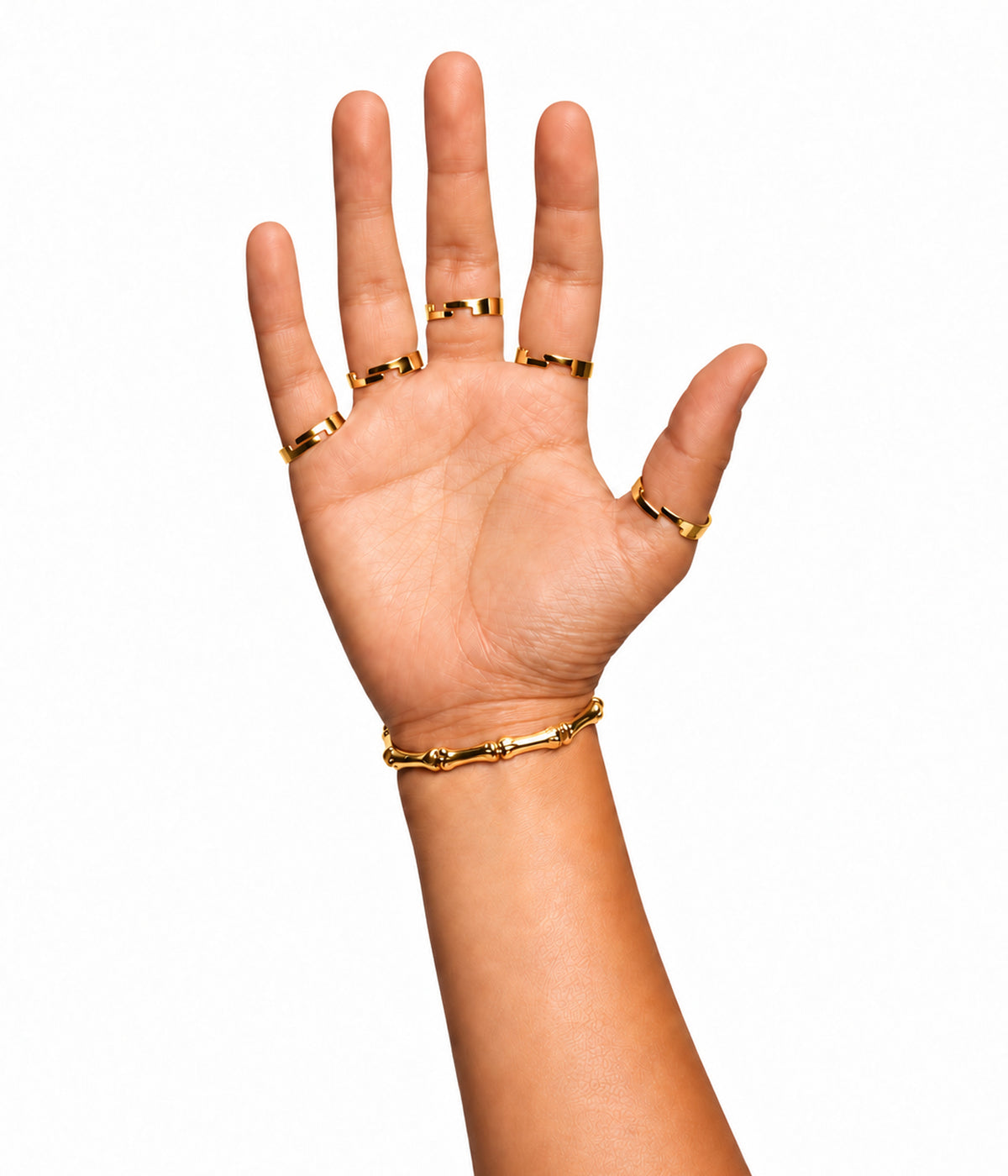 Gold Skeleton Finger Bracelet Image 2