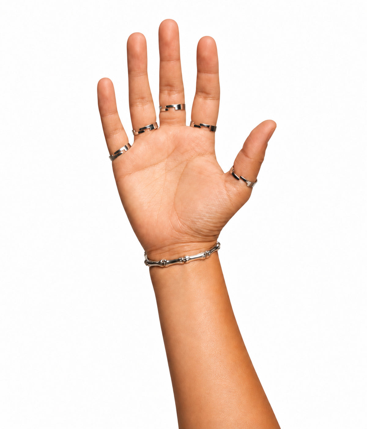 Silver Skeleton Finger Bracelet Image 2
