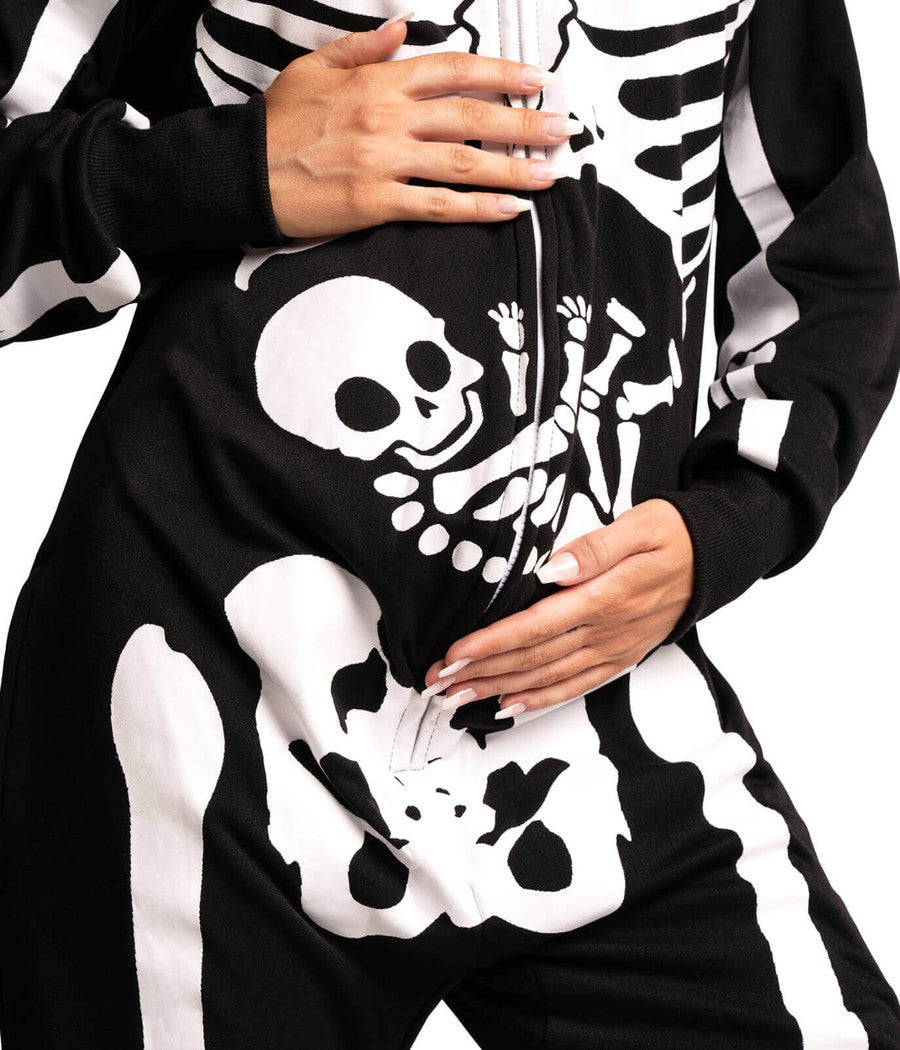 Women's Pregnant Skeleton Maternity Costume Image 2