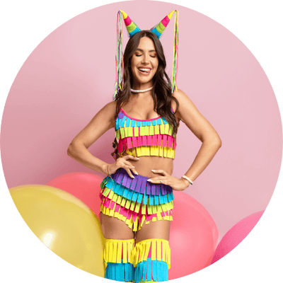 shop sexy costumes - image of model wearing womens sexy pinata costume