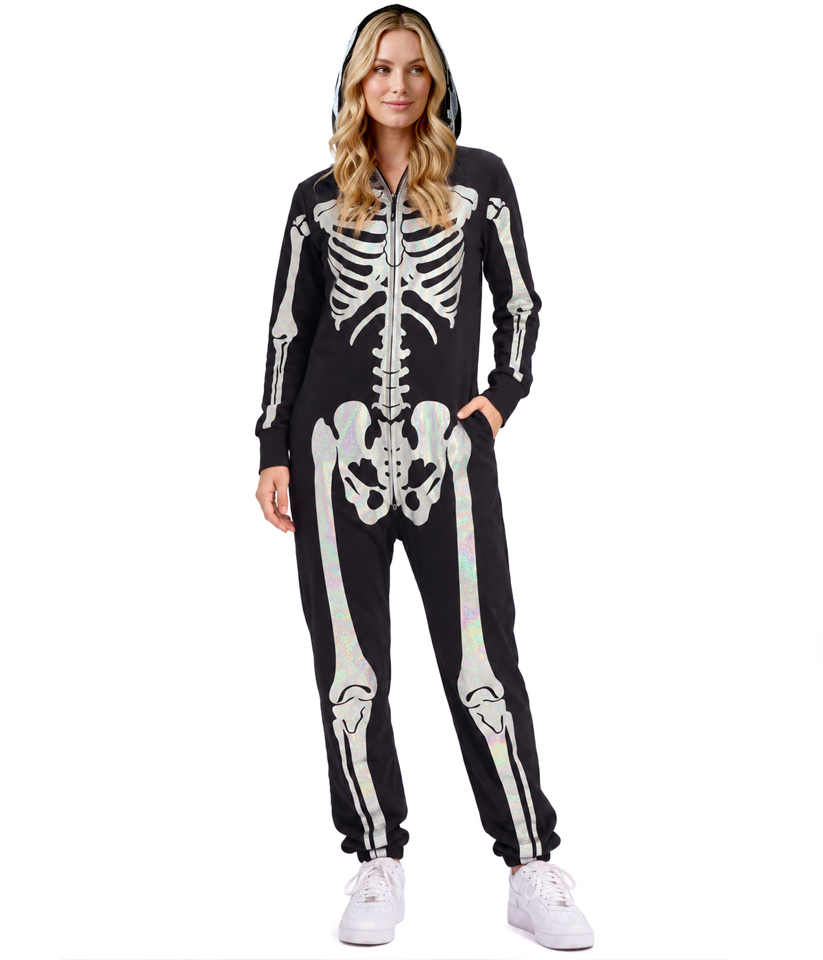 Women's Shimmer Skeleton Costume