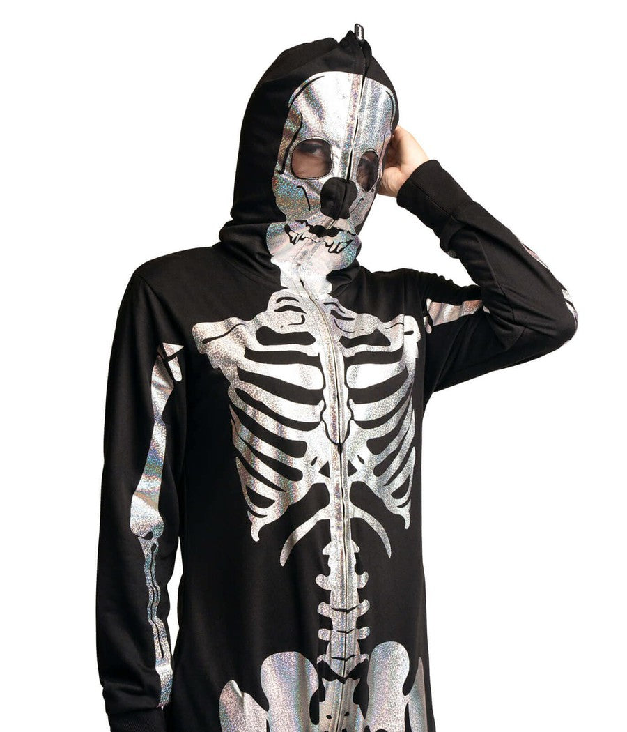 Women's Shimmer Skeleton Costume Image 3