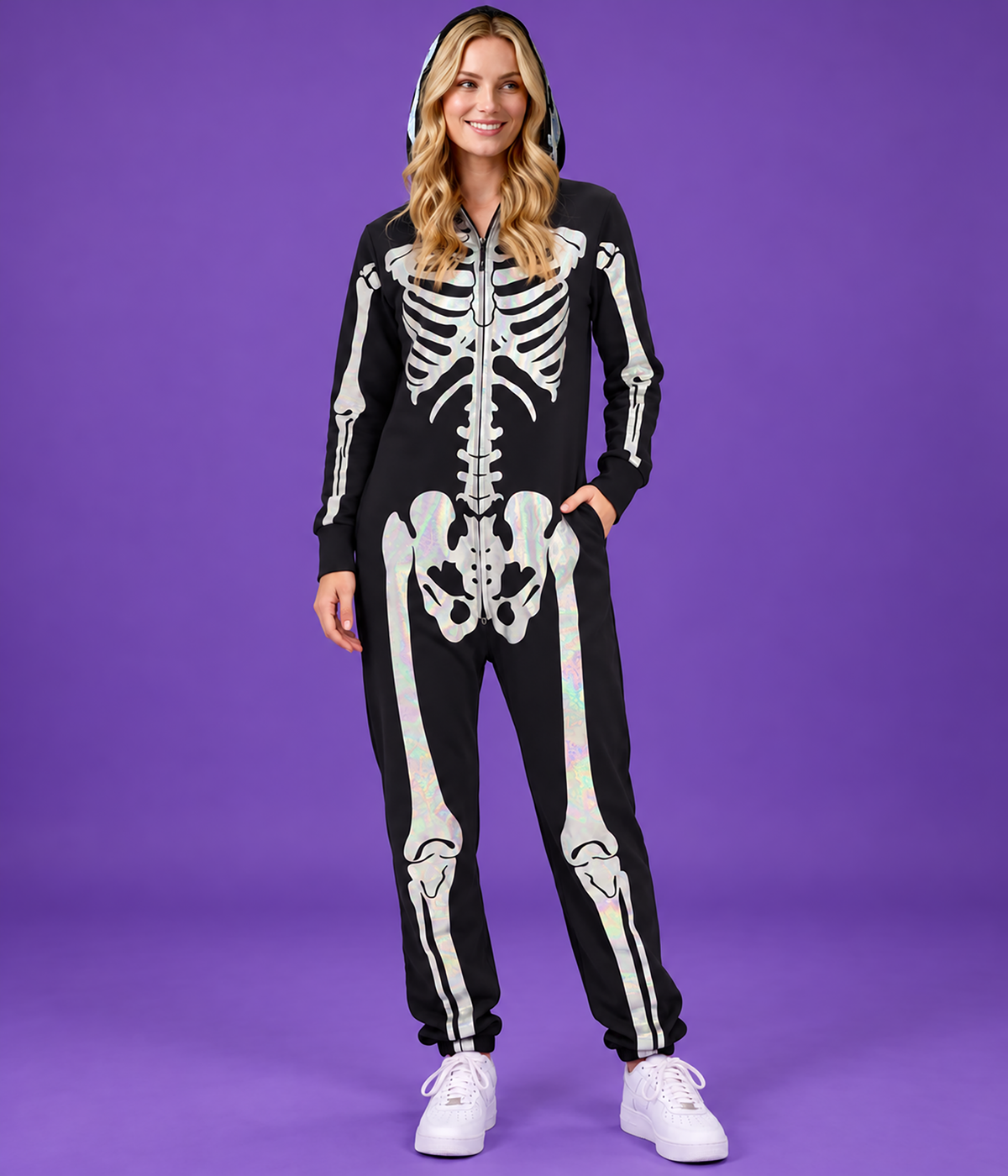 Women's Shimmer Skeleton Costume