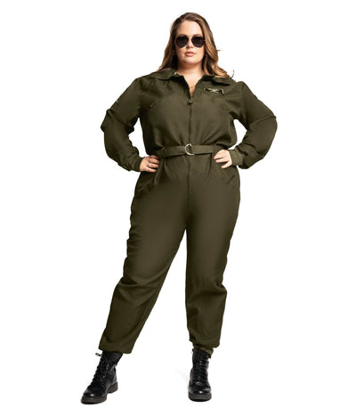 Women's Pilot Plus Size Costume Primary Image