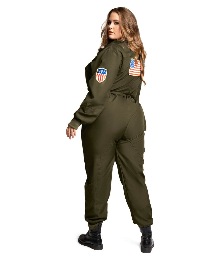 Women's Pilot Plus Size Costume Image 2