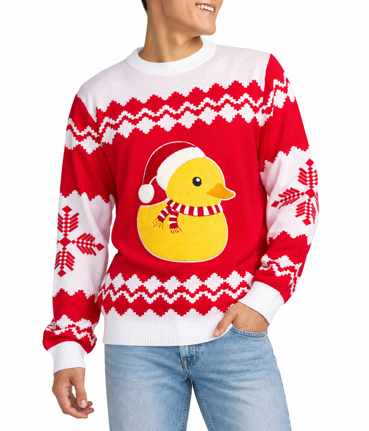 Men's Rubber Ducky Ugly Christmas Sweater