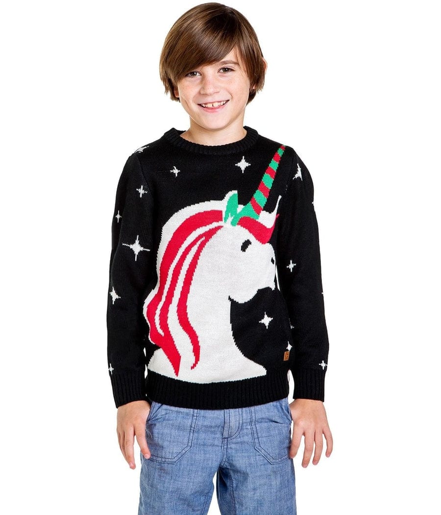 Boy's Unicorn Ugly Christmas Sweater Primary Image