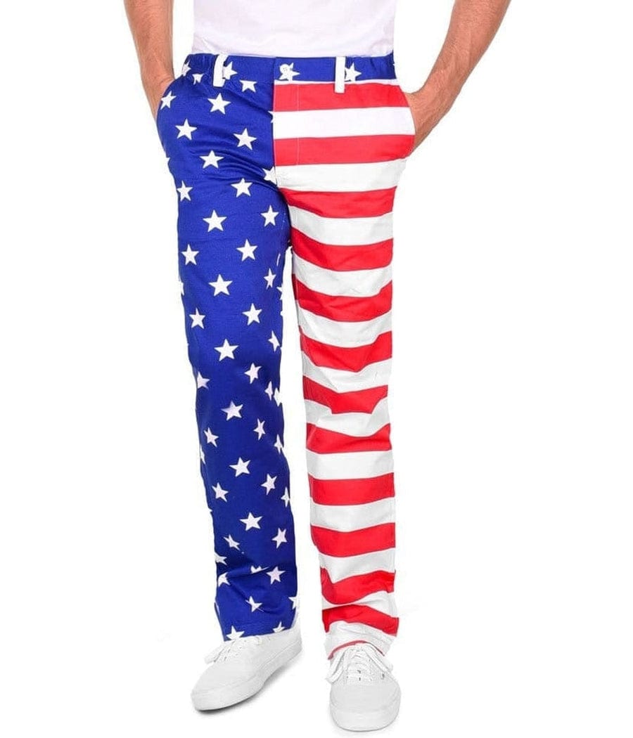 Men's American Flag Disc Golf Pants Primary Image
