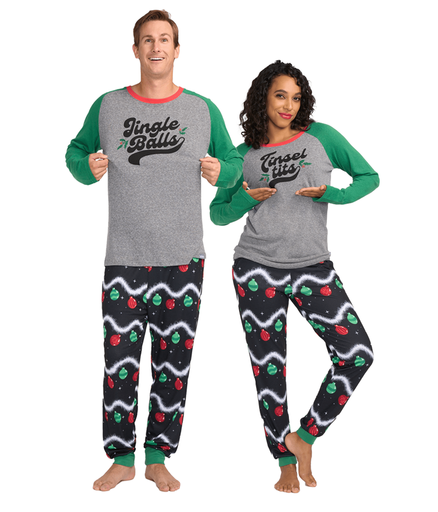 Jingle Balls & Tinsel Tits Couples Pajamas Primary Image