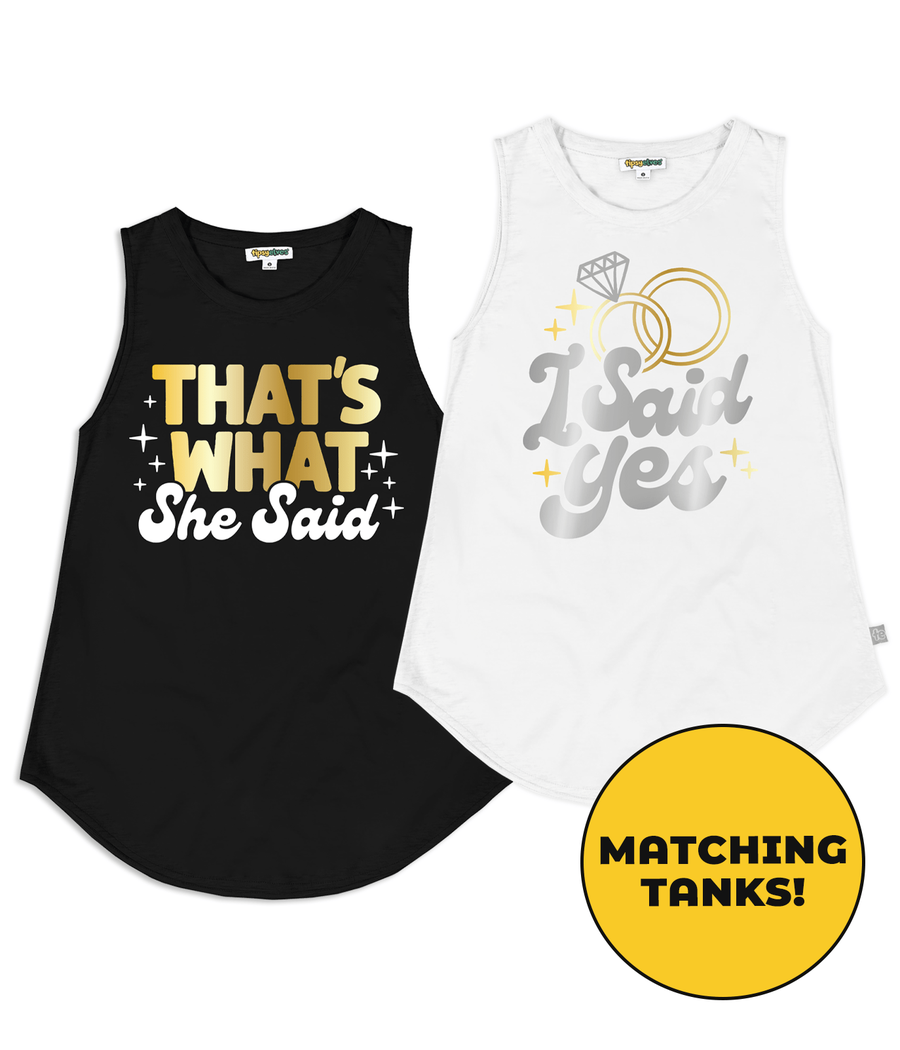 Women's I Said Yes Bachelorette Party Tank Tops Primary Image
