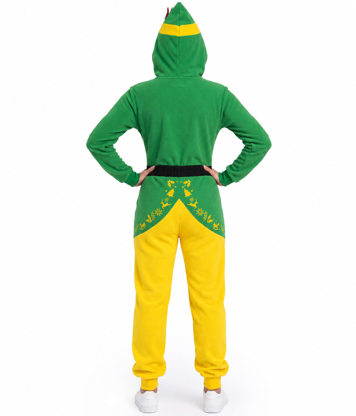 Women's Buddy the Elf Jumpsuit with Elf Hat Hood