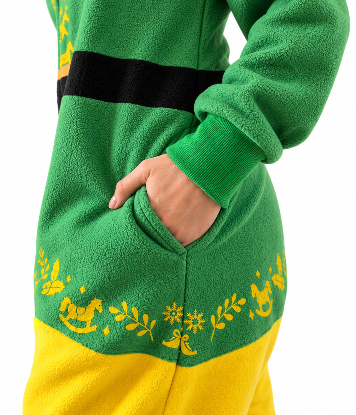 Women's Buddy the Elf Jumpsuit with Elf Hat Hood