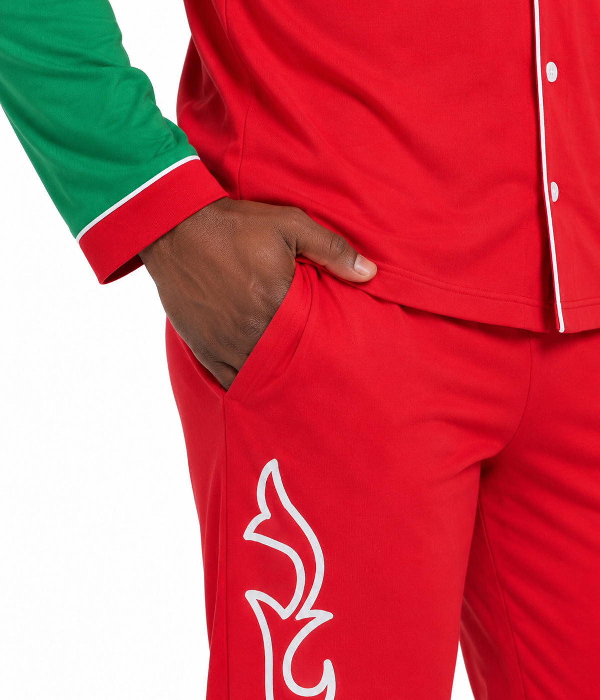 Men's Christmas Cowboy Lapel Pajama Set