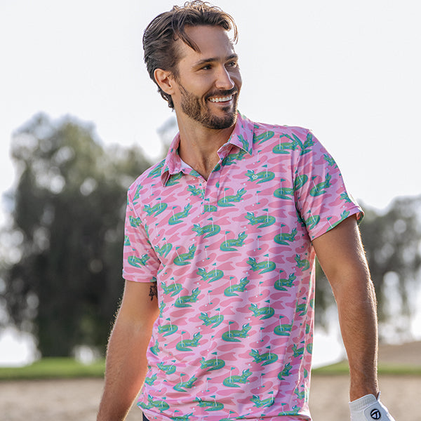 Gator Golfer Golf Polo: Men's Golf Outfits | Tipsy Elves