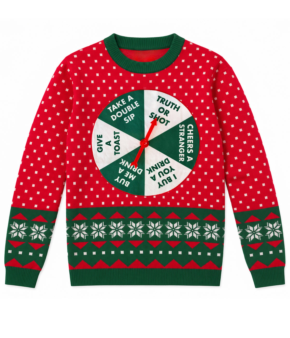 Men's Drinking Game Show Ugly Christmas Sweater