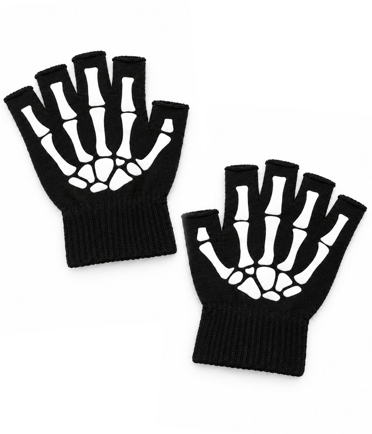 Fingerless Skeleton Gloves Image 2