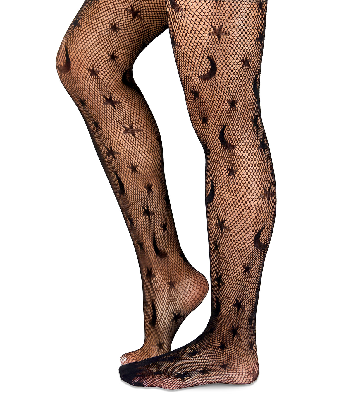 Women's Moon And Star Fishnet Tights Image 2