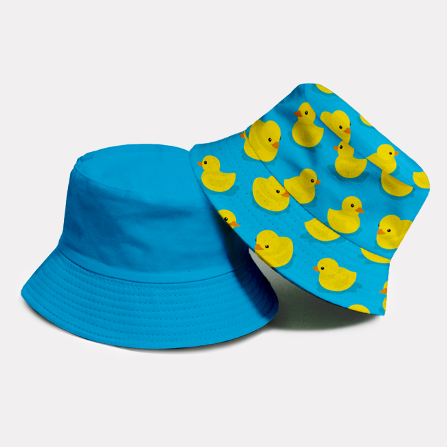 shop hats - image of rubber ducky reversible bucket hat