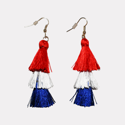 shop jewelry - image of patriotic tassel earrings