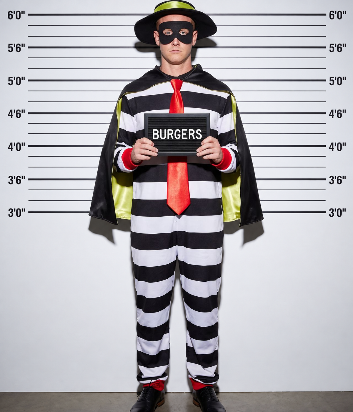Men's Hamburger Thief Costume Image 2