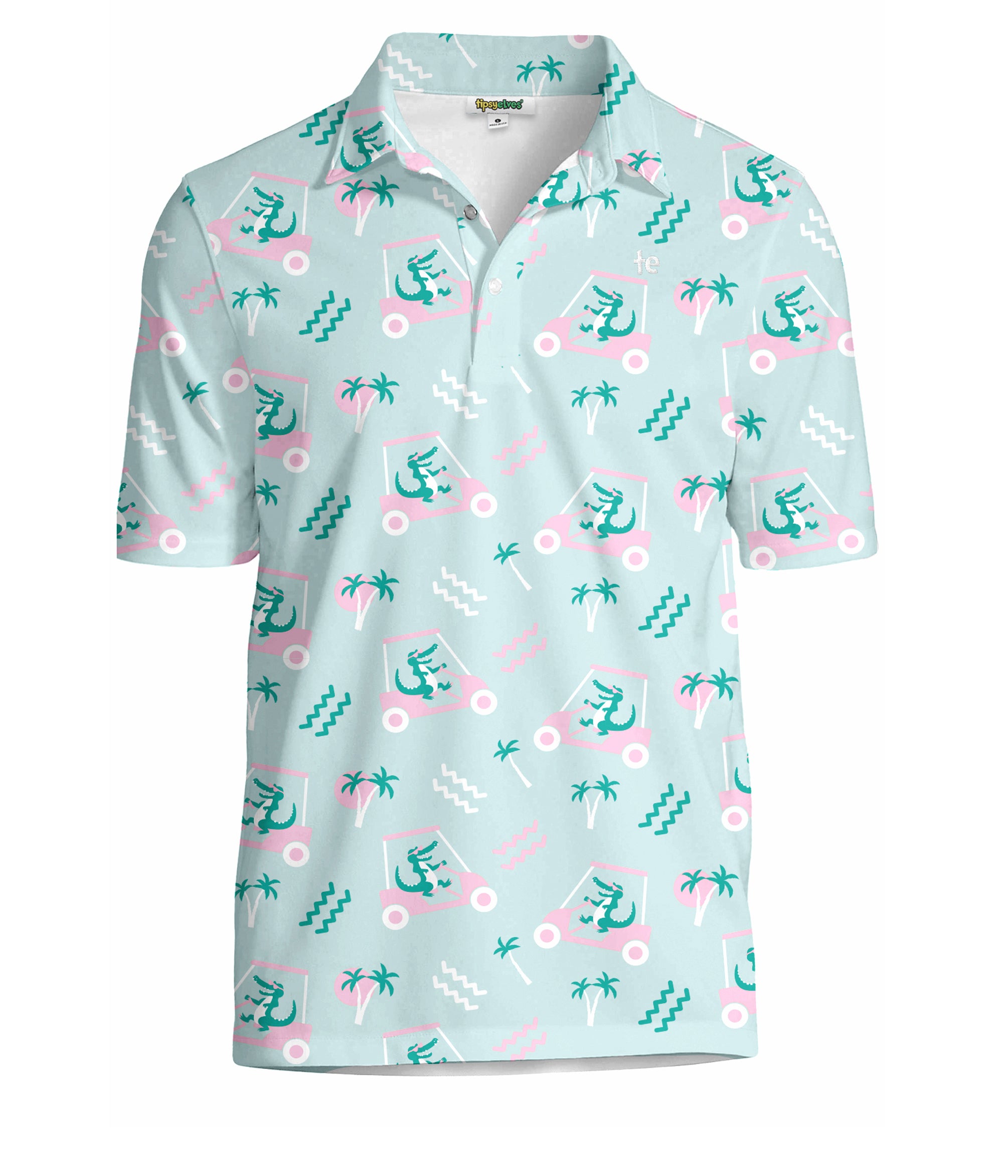 Golf Cart Gator Golf Polo: Men's Golf Outfits | Tipsy Elves