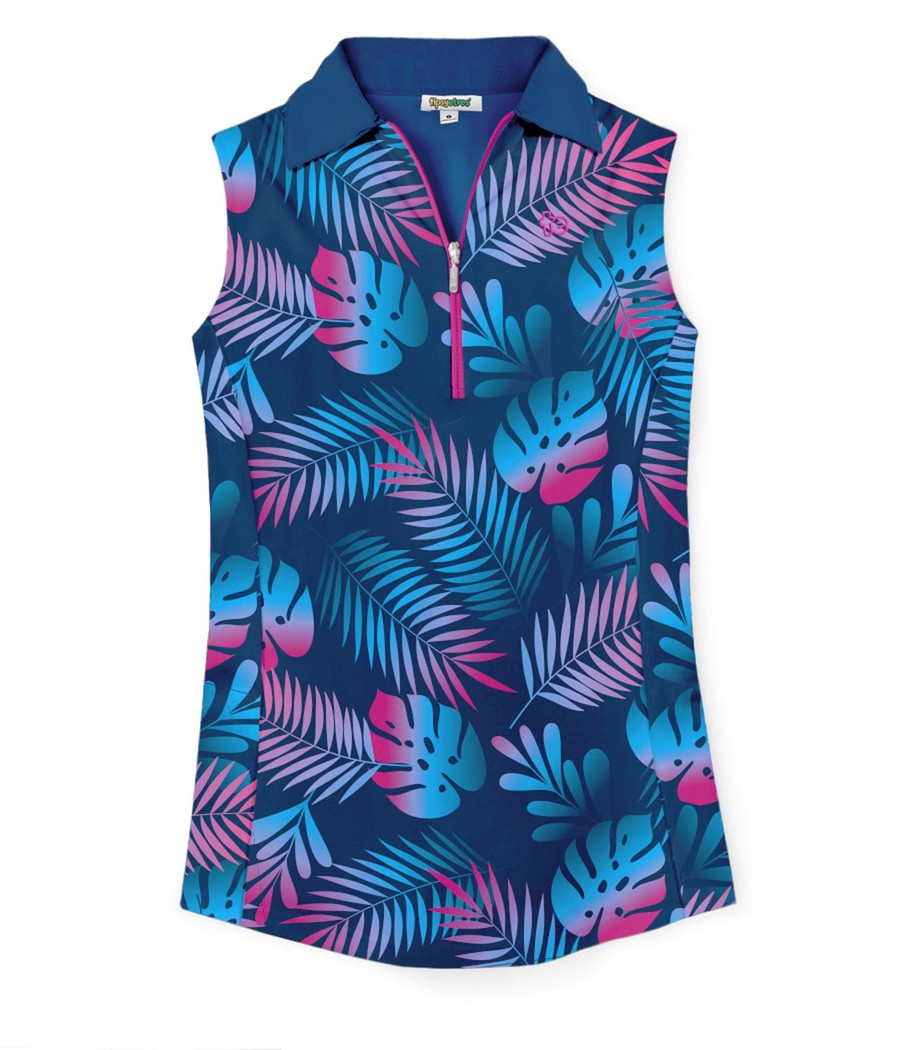 Women's Nighttime Tropics Pickleball Shirt Image 6