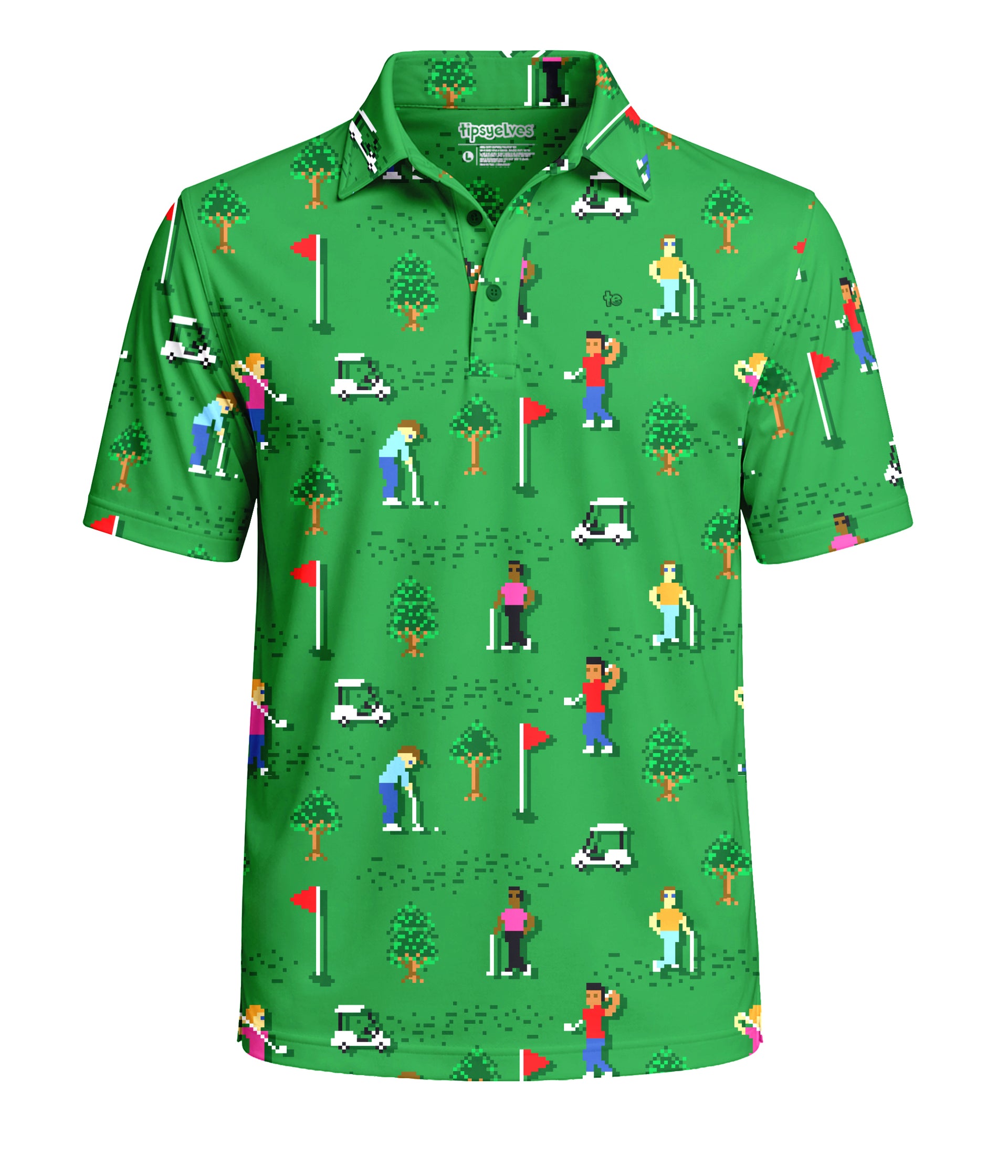 Men's 8-Bit Birdie Golf Polo