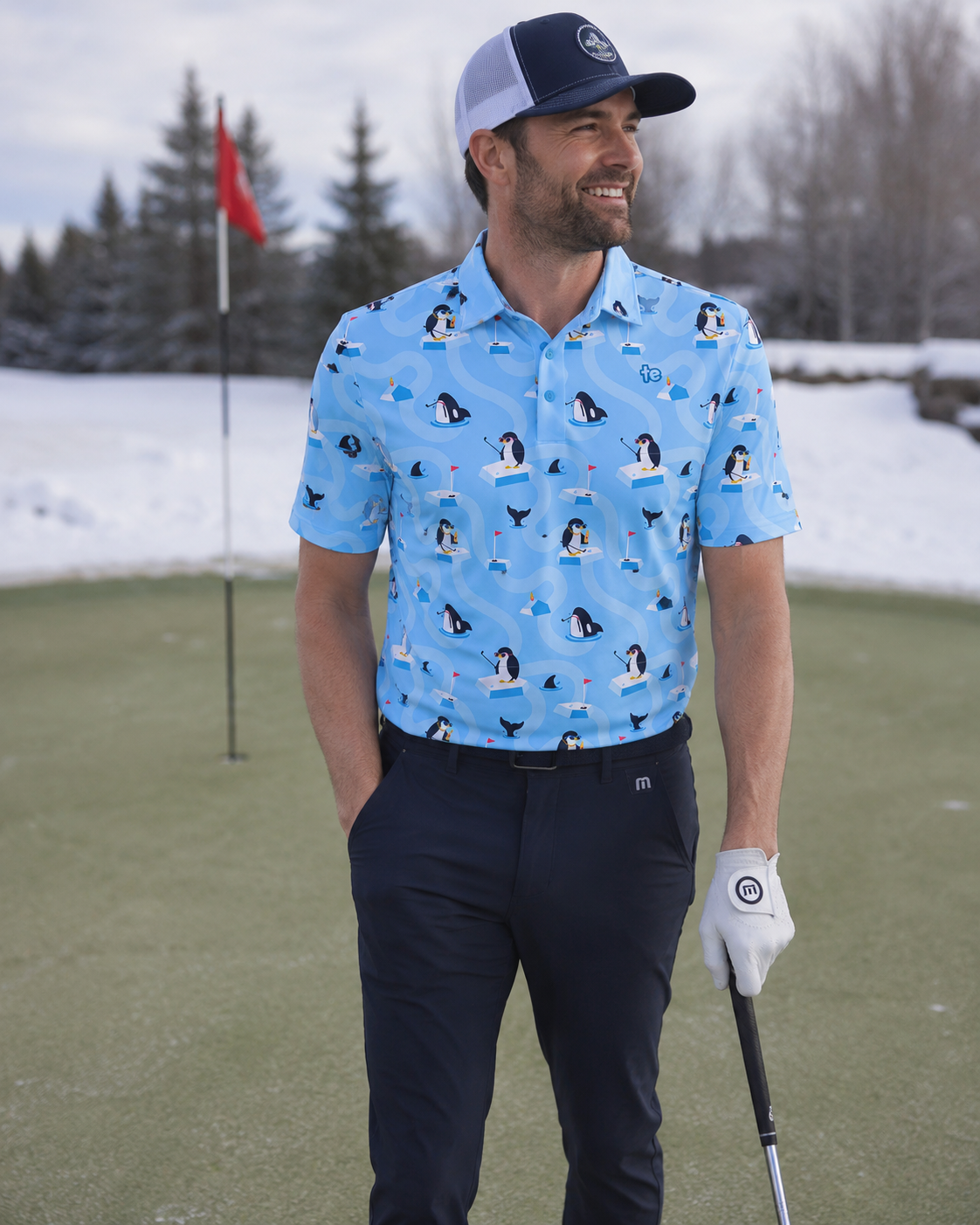 Men's Penguin Putter Golf Polo Image 2