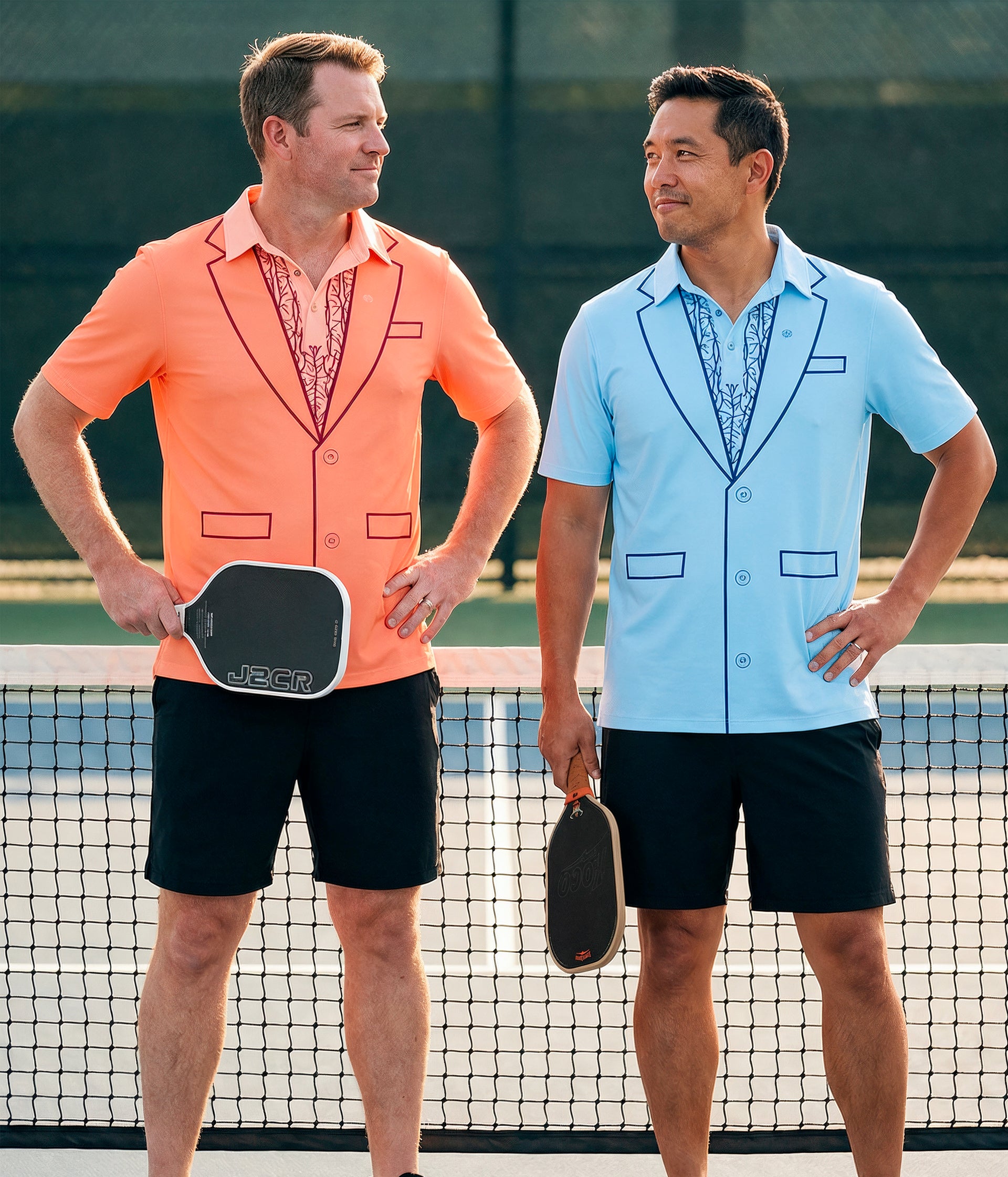 Men's Dumb Orange Tuxedo Pickleball Shirt Image 2