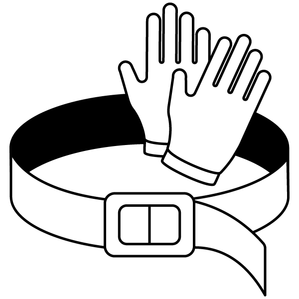 includes <p> belt </p><p>gloves</p><p> and scarf</p>