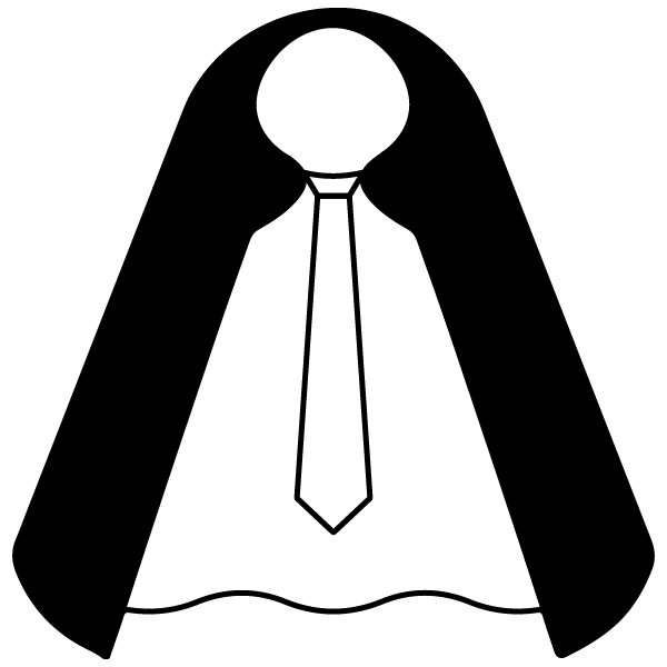integrated <p> cape and </p><p> neck tie</p>