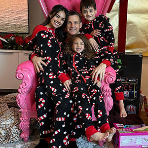 matching family candy cane lane jumpsuits